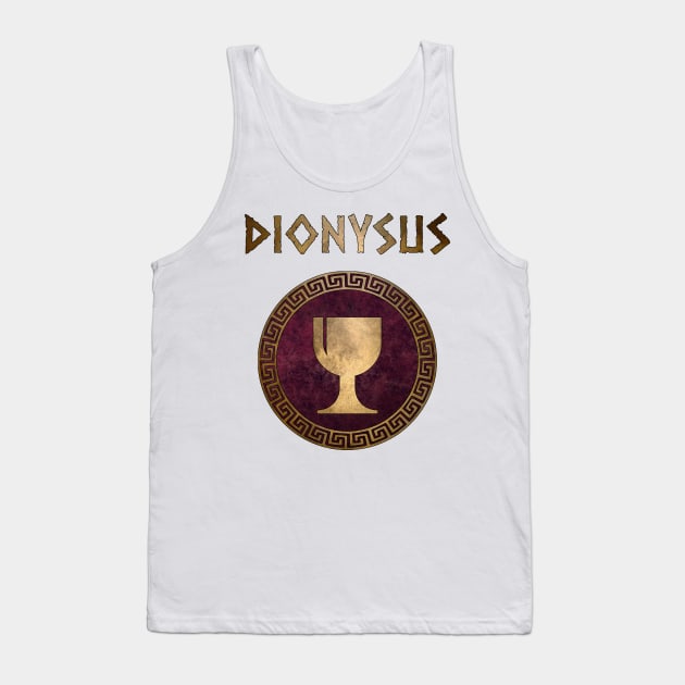 Dionysus Greek God of Wine Symbol Tank Top by AgemaApparel